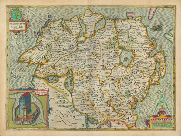 Old Map of Ulster by John Speed, 1611