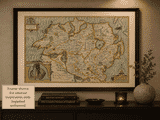 Northern Ireland Map shown in frame