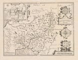 An old map of Carmarthenshire by John Speed