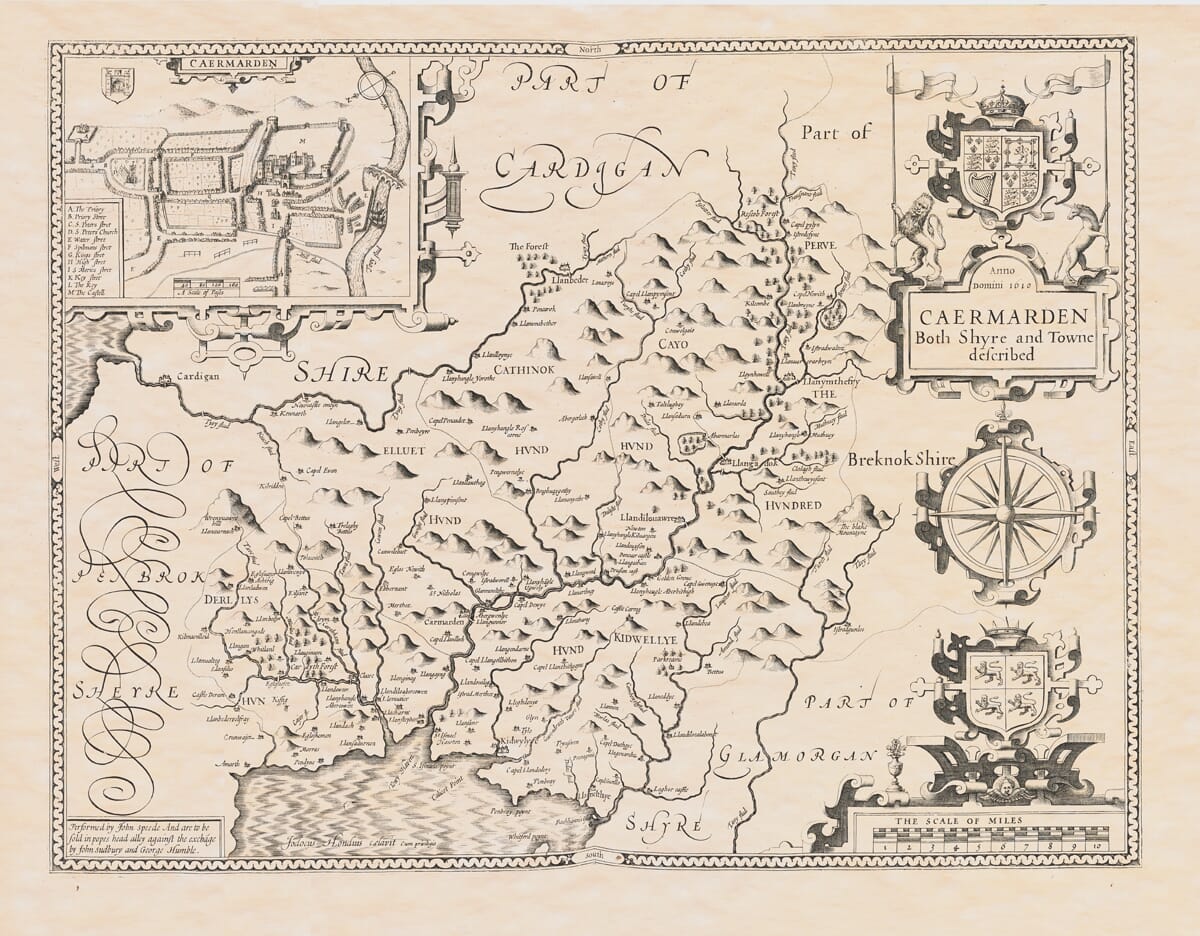 Old Map of Carmarthenshire