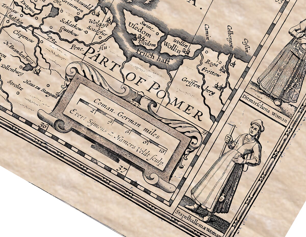 Old Map of Denmark Detail 2