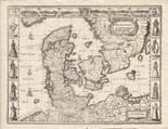 Old Map of Denmark c.1600