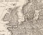 Old Map of Europe 1600 detail 4