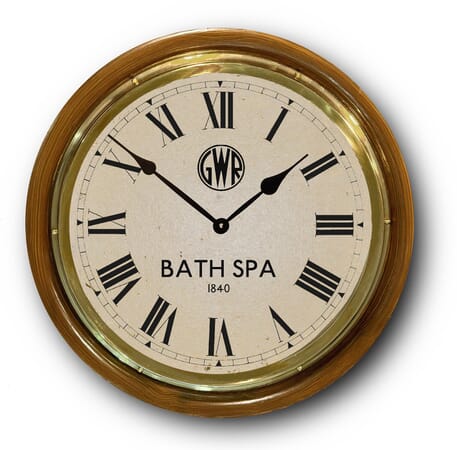 Old Bath Spa Clock Wood
