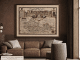 Vintage Map of Berkshire Speed Colour Framed