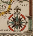 Old Map Compass Rose