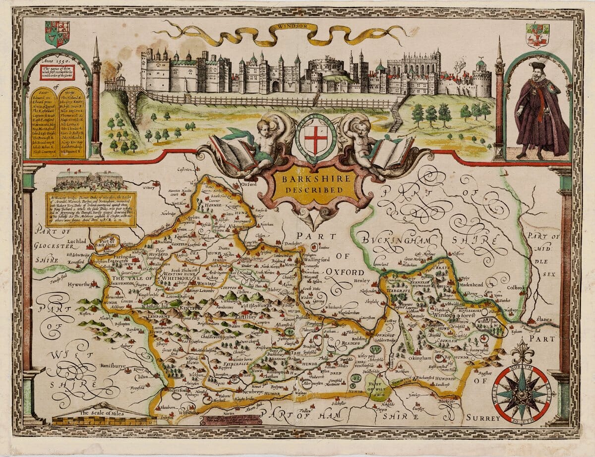 Vintage Map of Berkshire