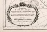 Vintage Map of Jersey Detail Cartouche