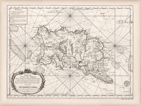 Vintage Map of Jersey