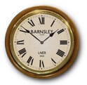 Barnsley Station Clock in Wood Case