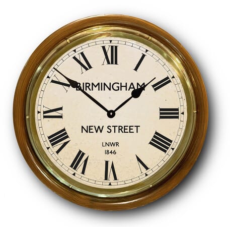 Birmingham New Street Station Clock Wood