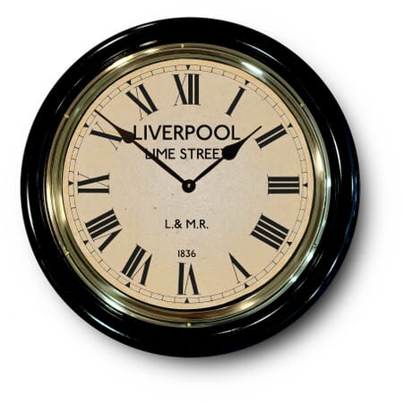 Liverpool Lime Street Station Clock Black