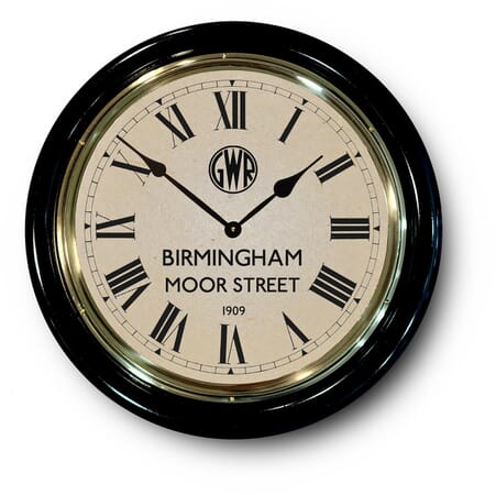 Moor Street Station Clock in Black