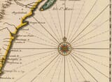 Compass Rose featured Madagascar Vintage Map
