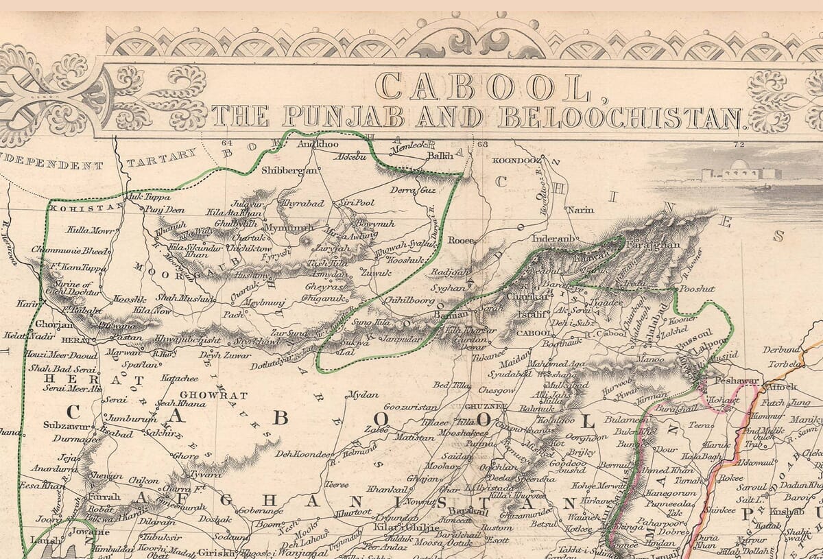 Detail from, Map of Afghanistan Title Piece