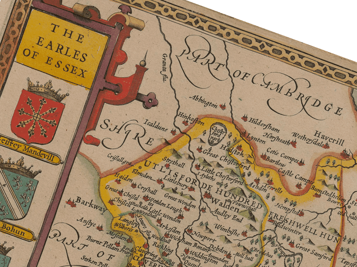 Vintage Map of Essex Detail