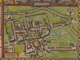 Vintage Map of Essex showing town plan of Colchester