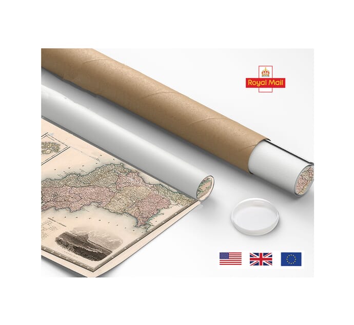 Map in Postal Tube