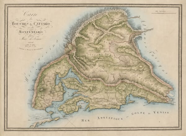 Old Map of Montenegro