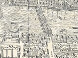 Agas Map of London, Civitas Londinum, London Bridge detail