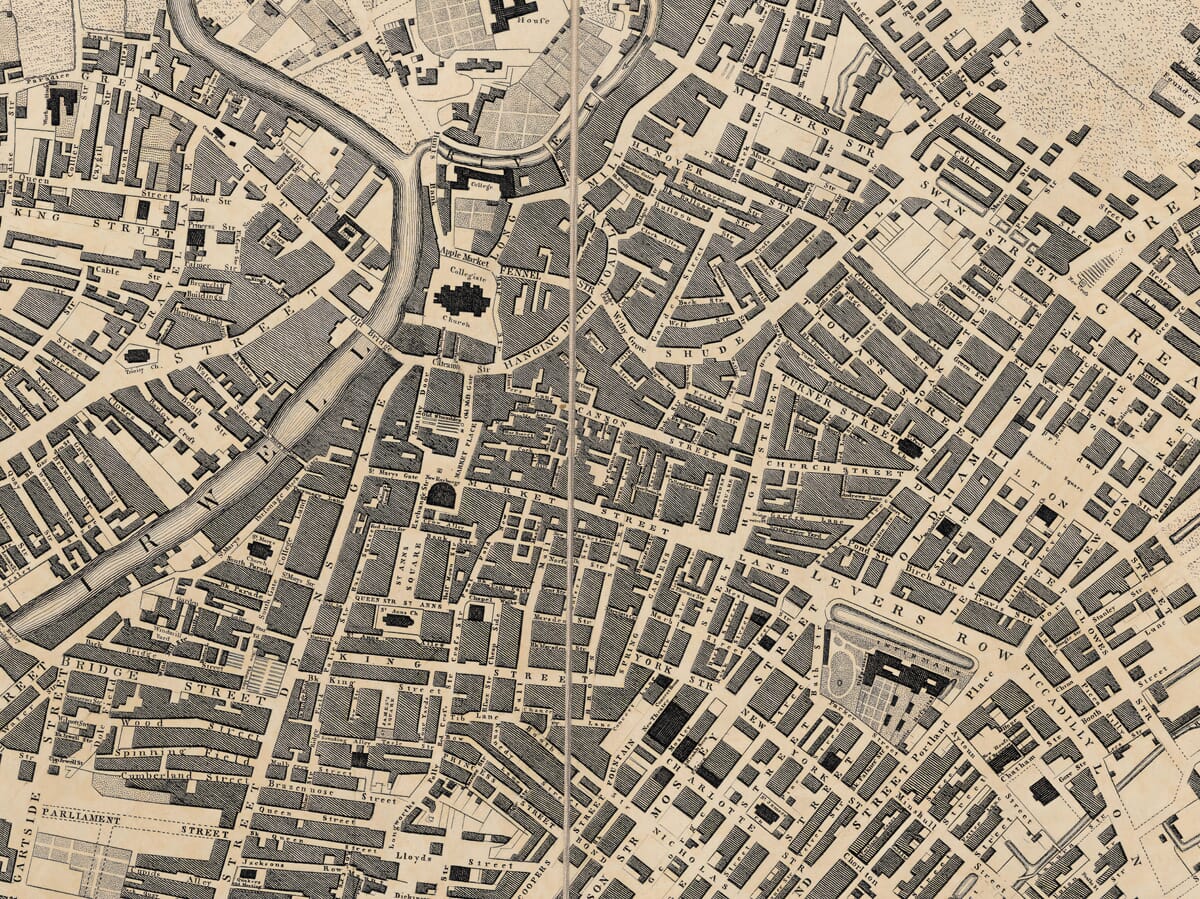 Old Plan of Manchester Central