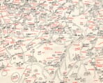 Detail from section of the Ordnance Survey reproduction Gough Map
