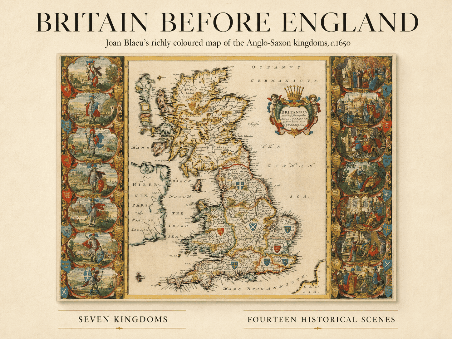 Old Map of Britain before England