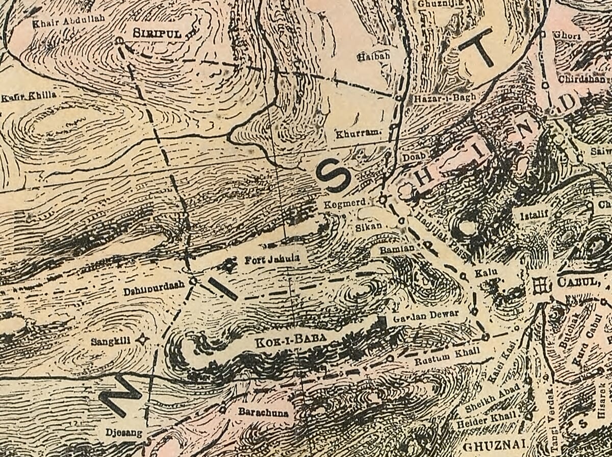 Detail from Afghanistan Map