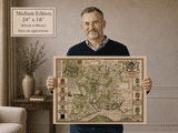 Speed Map of Hampshire Medium Edition in Colour