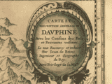 Original title cartouche from Jean de Beins’s map of Dauphiné