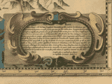 Royal dedication cartouche on Jean de Beins’s old map of Dauphiné