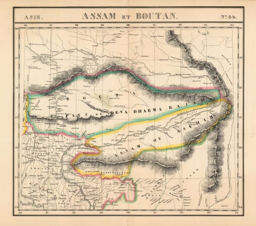 Old Map of Bhutan