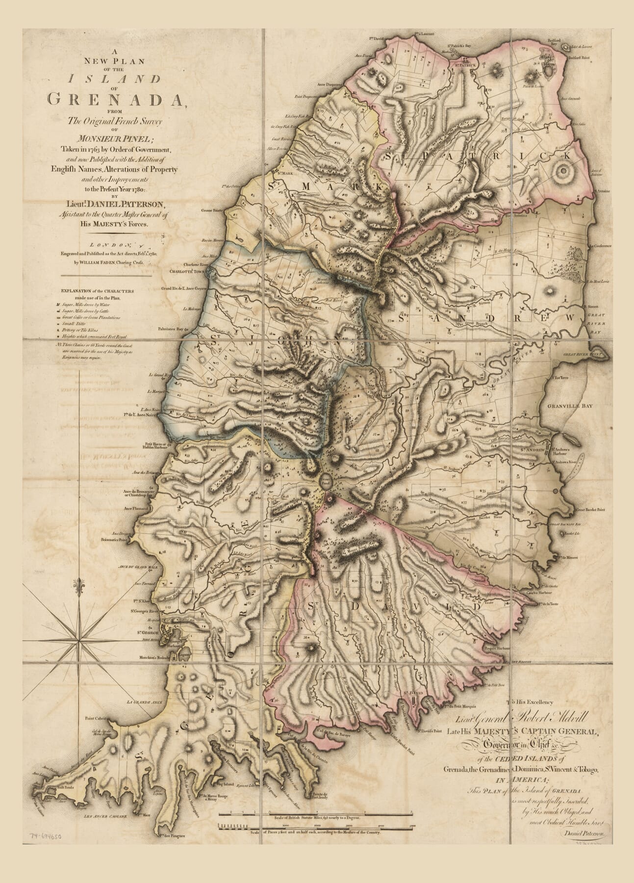 Old Map of Grenada & St Vincent