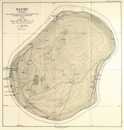 Old Map of Nauru – Paul Hambruch, 1910