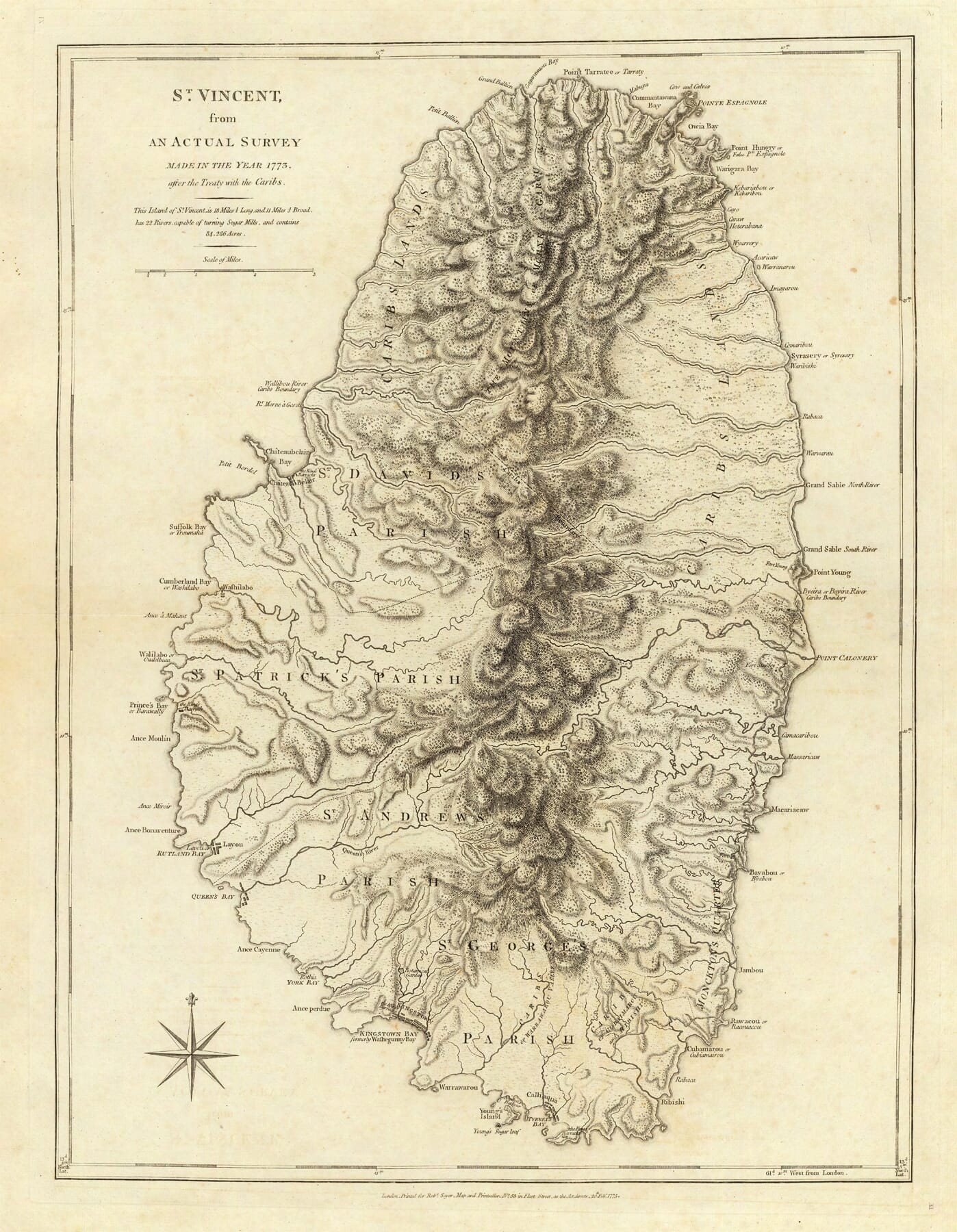 Old Map of St Vincent