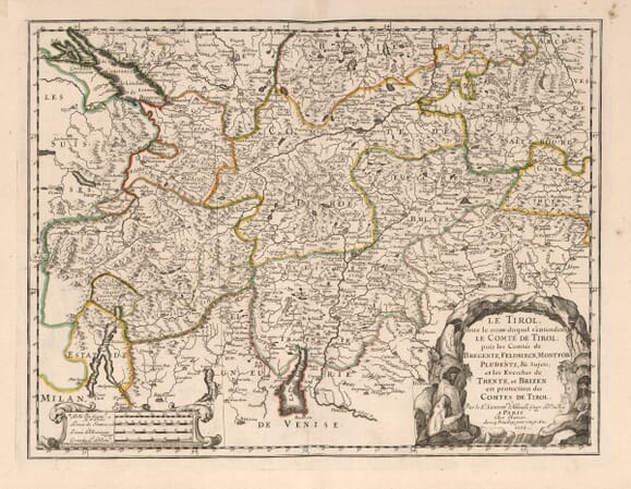 Old Map of Liechtenstein