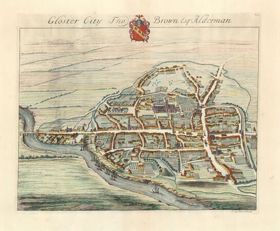 Historic town plan of Gloucester